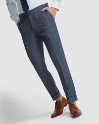 BYRON WOOL SUIT TROUSERS WITH SIDE TAB - AVAILABLE ~ 1-2 weeks MENS SUITS