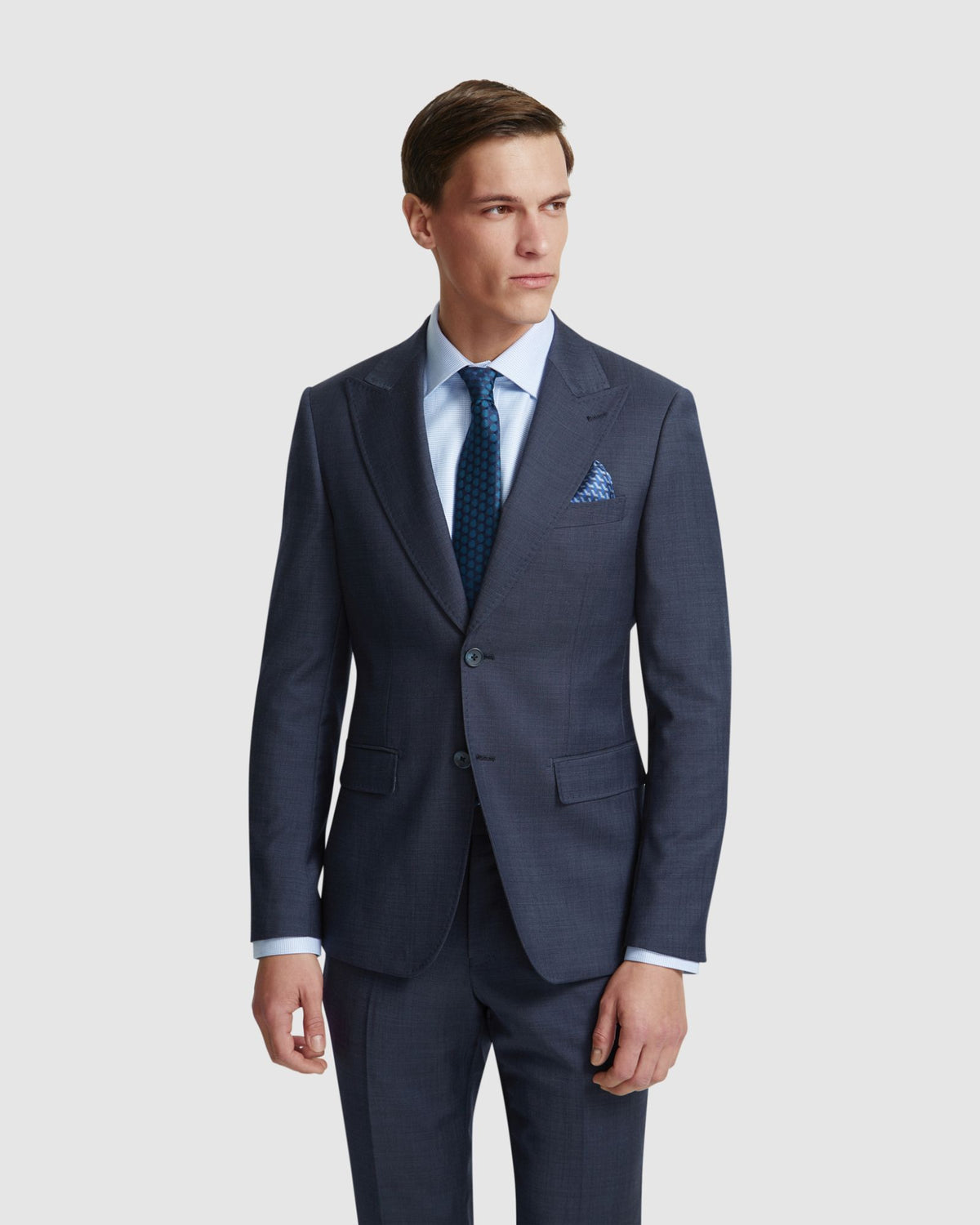 BYRON WOOL SUIT JACKET WITH PEAK LAPEL - AVAILABLE ~ 1-2 weeks MENS SUITS