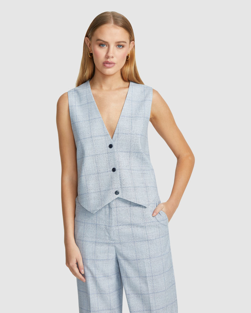 VIENNA ECO CHECKED SUIT WAISTCOAT WOMENS SUITS JKTS COATS