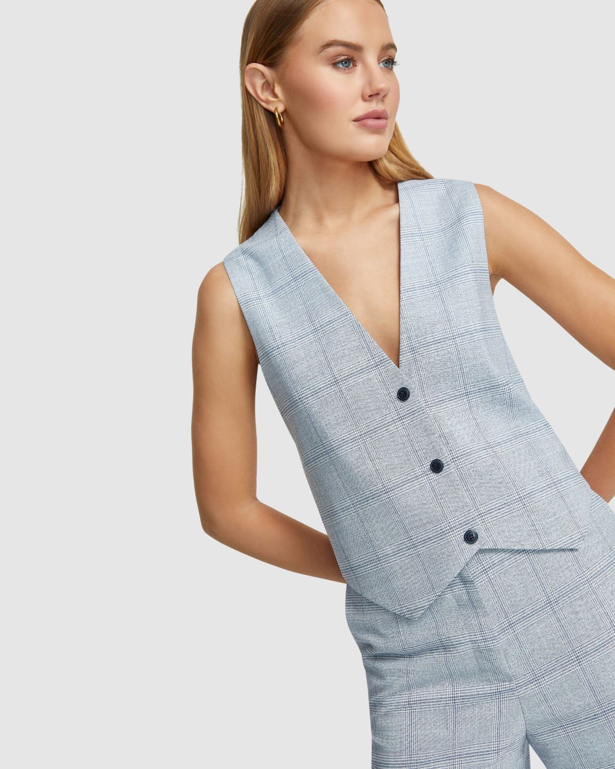 VIENNA ECO CHECKED SUIT WAISTCOAT WOMENS SUITS JKTS COATS