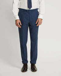 BYRON LINEN BLEND CUFFED TROUSERS MENS TROUSERS