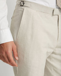 Byron Linen Blend Cuffed Trousers