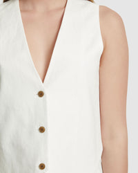 VIENNA LINEN WAISTCOAT - AVAILABLE ~ 1-2 weeks WOMENS PANTS