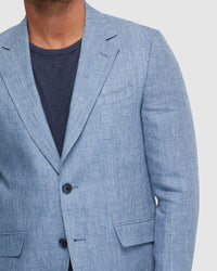 BLAKE LINEN CHECK BLAZER - AVAILABLE ~ 1-2 weeks MENS JACKETS AND COATS