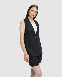 SCARLET LINEN WAISTCOAT WOMENS SUITS JKTS COATS