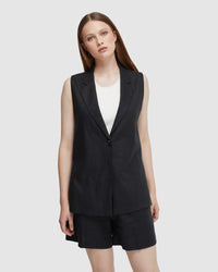 SCARLET LINEN WAISTCOAT WOMENS SUITS JKTS COATS