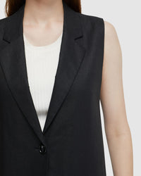 SCARLET LINEN WAISTCOAT WOMENS SUITS JKTS COATS