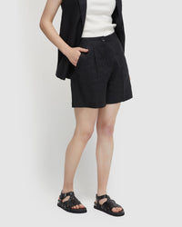 SASHA LINEN SHORTS WOMENS PANTS