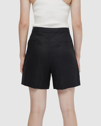 SASHA LINEN SHORTS WOMENS PANTS