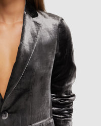 LOLA SILKY VELVET JACKET WOMENS SUITS JKTS COATS