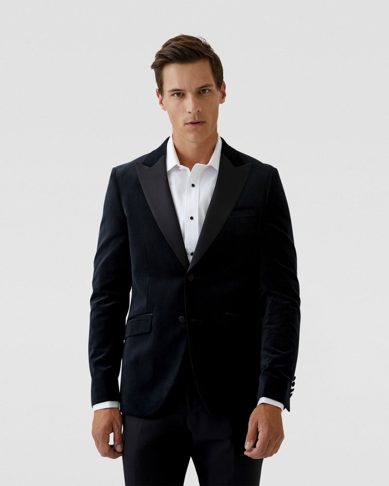 Blake Velvet Blazer With Peak Lapel