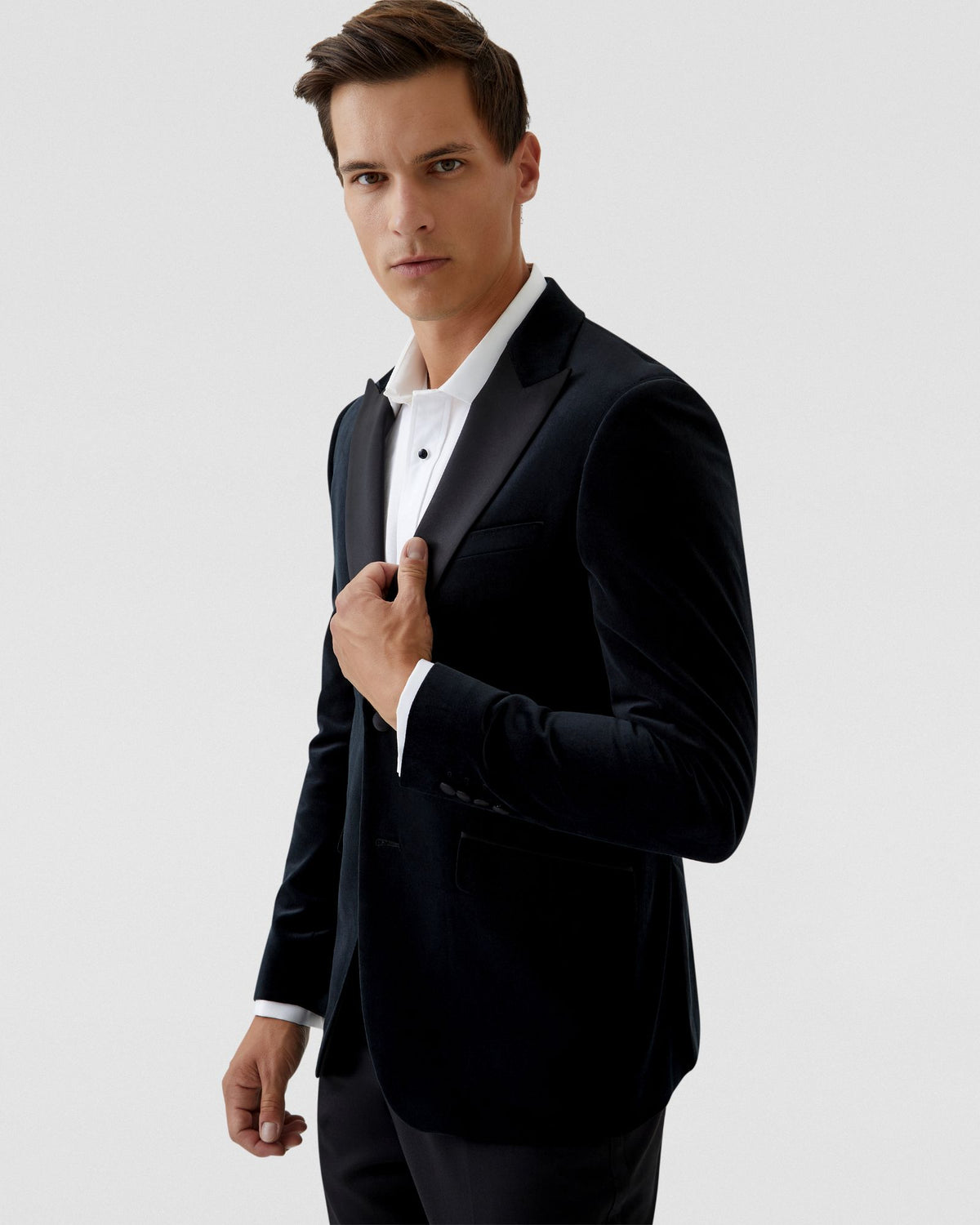 Blake Velvet Blazer With Peak Lapel