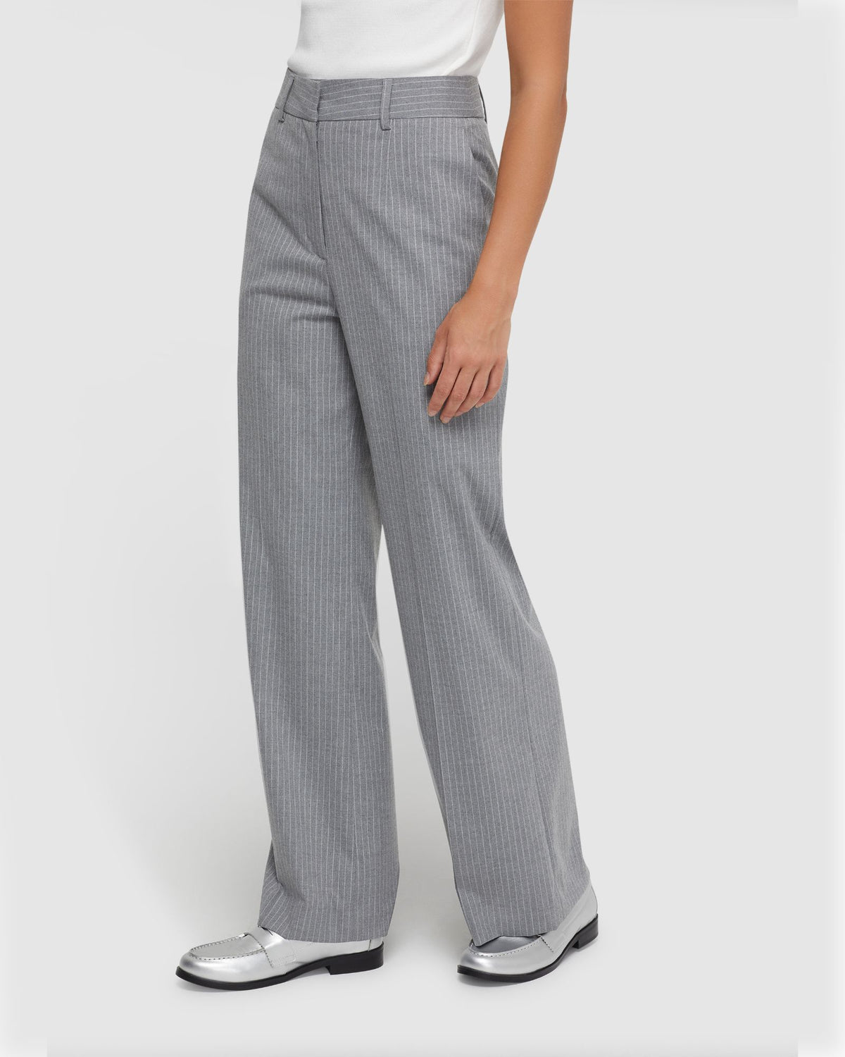 LYDIA PINSTRIPE SUIT TROUSERS WOMENS PANTS