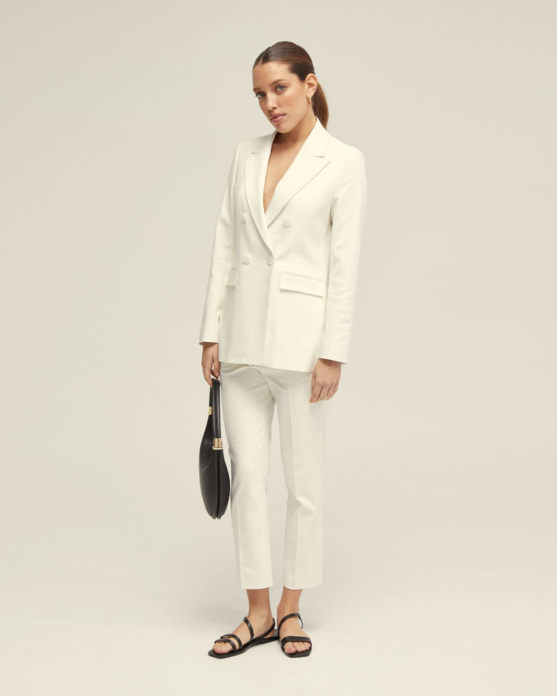 JENNA COTTON BLEND D/B BLAZER WOMENS SUITS JKTS COATS