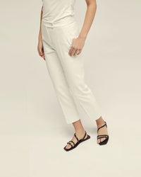 HOLLY COTTON BLEND CROP LEG PANTS WOMENS PANTS