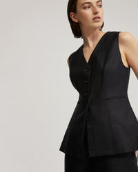 ALICE LINEN WAISTCOAT WOMENS SUITS JKTS COATS