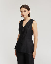 ALICE LINEN WAISTCOAT WOMENS SUITS JKTS COATS