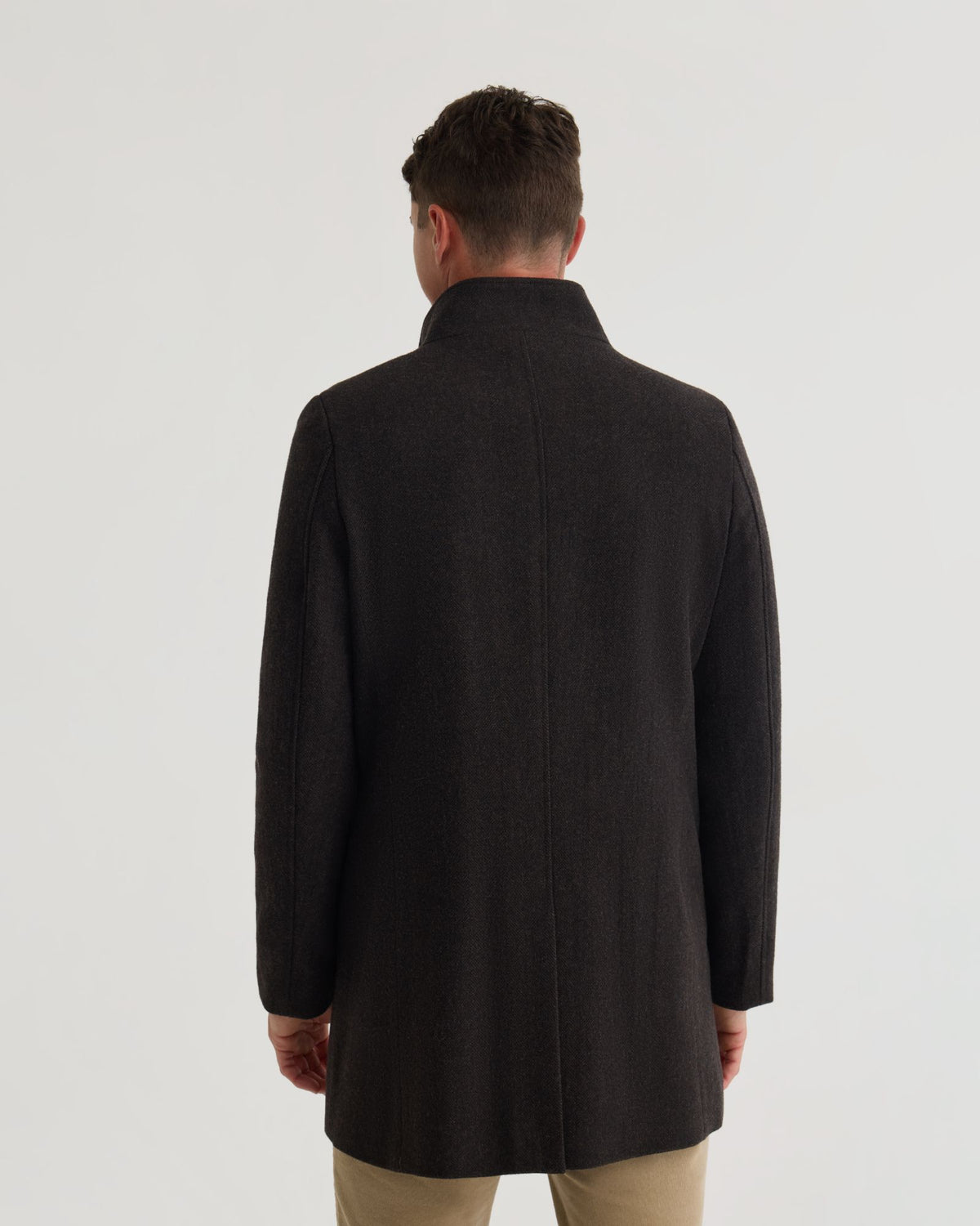Dunbar Herringbone Wool Coat MENS JACKETS AND COATS