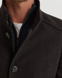 Dunbar Herringbone Wool Coat MENS JACKETS AND COATS