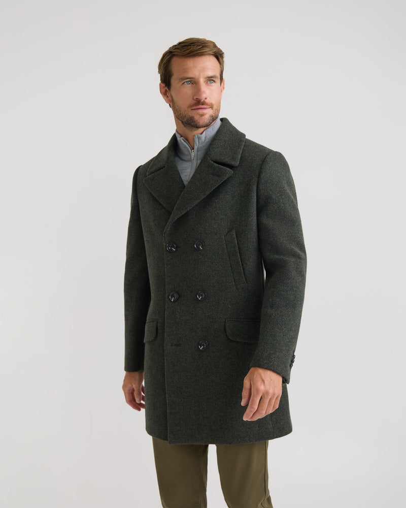 Mason Herringbone Wool Coat MENS JACKETS AND COATS