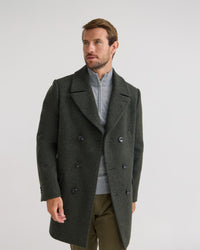 Mason Herringbone Wool Coat MENS JACKETS AND COATS