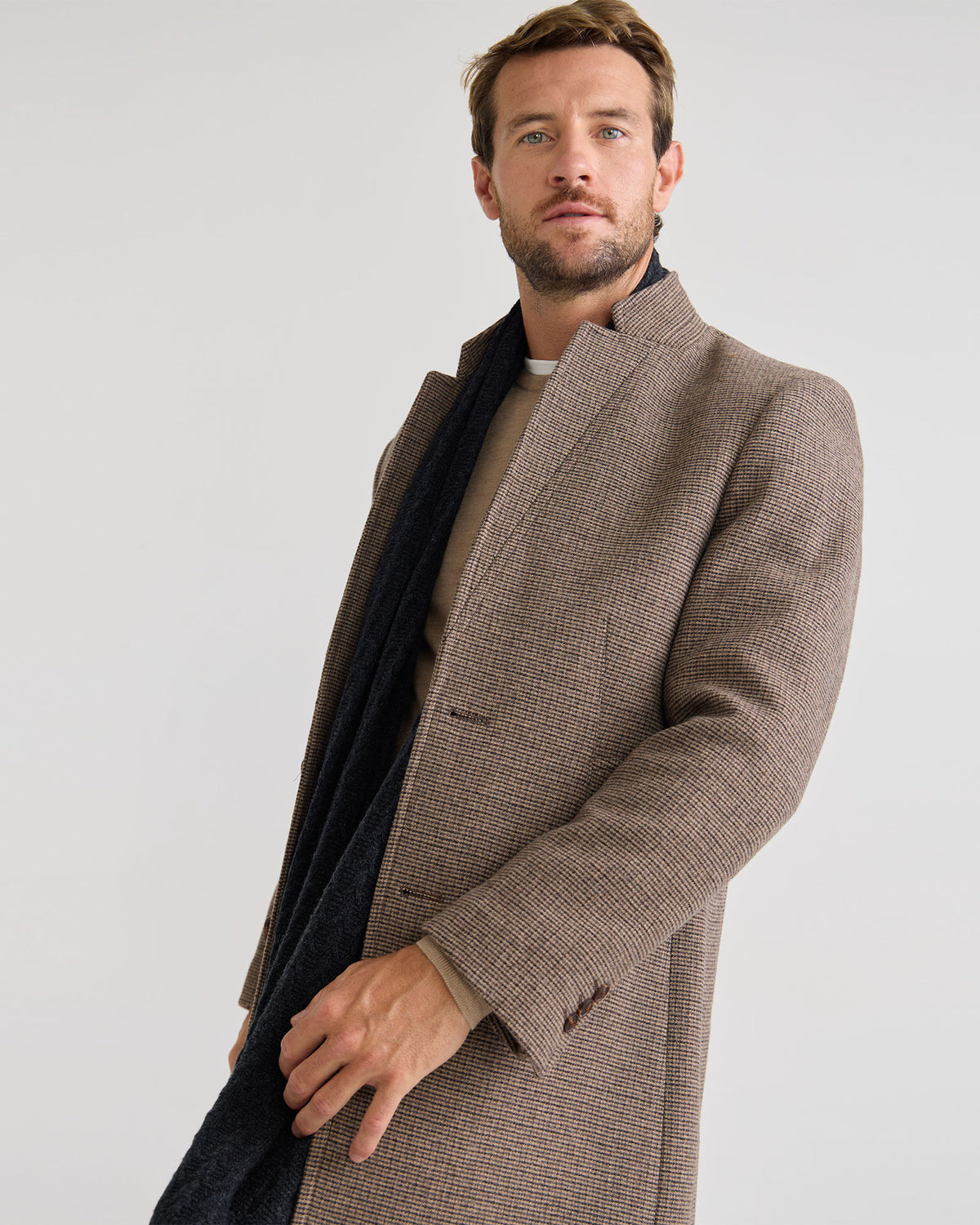 Austin Wool Check Coat MENS JACKETS AND COATS