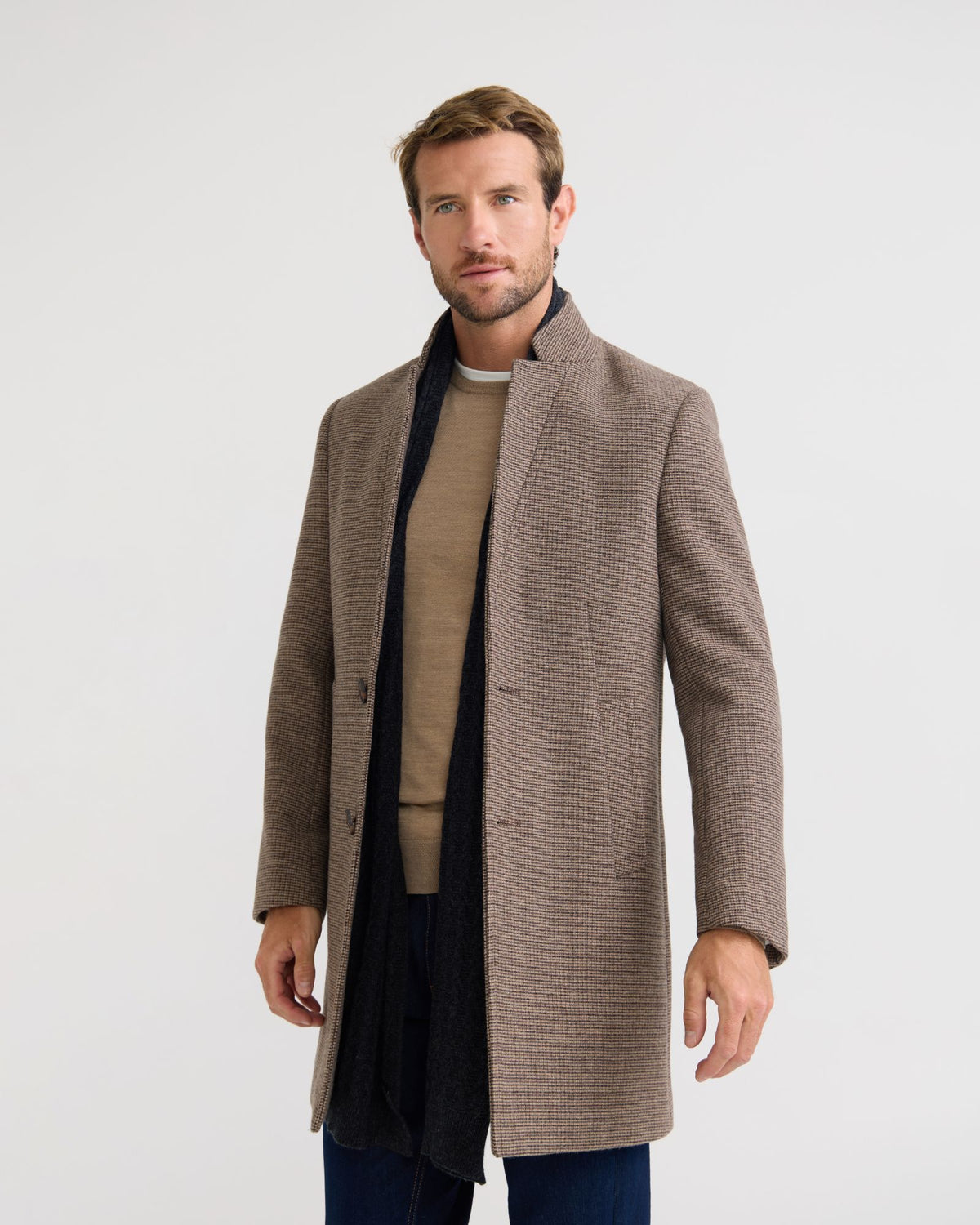 Austin Wool Check Coat MENS JACKETS AND COATS