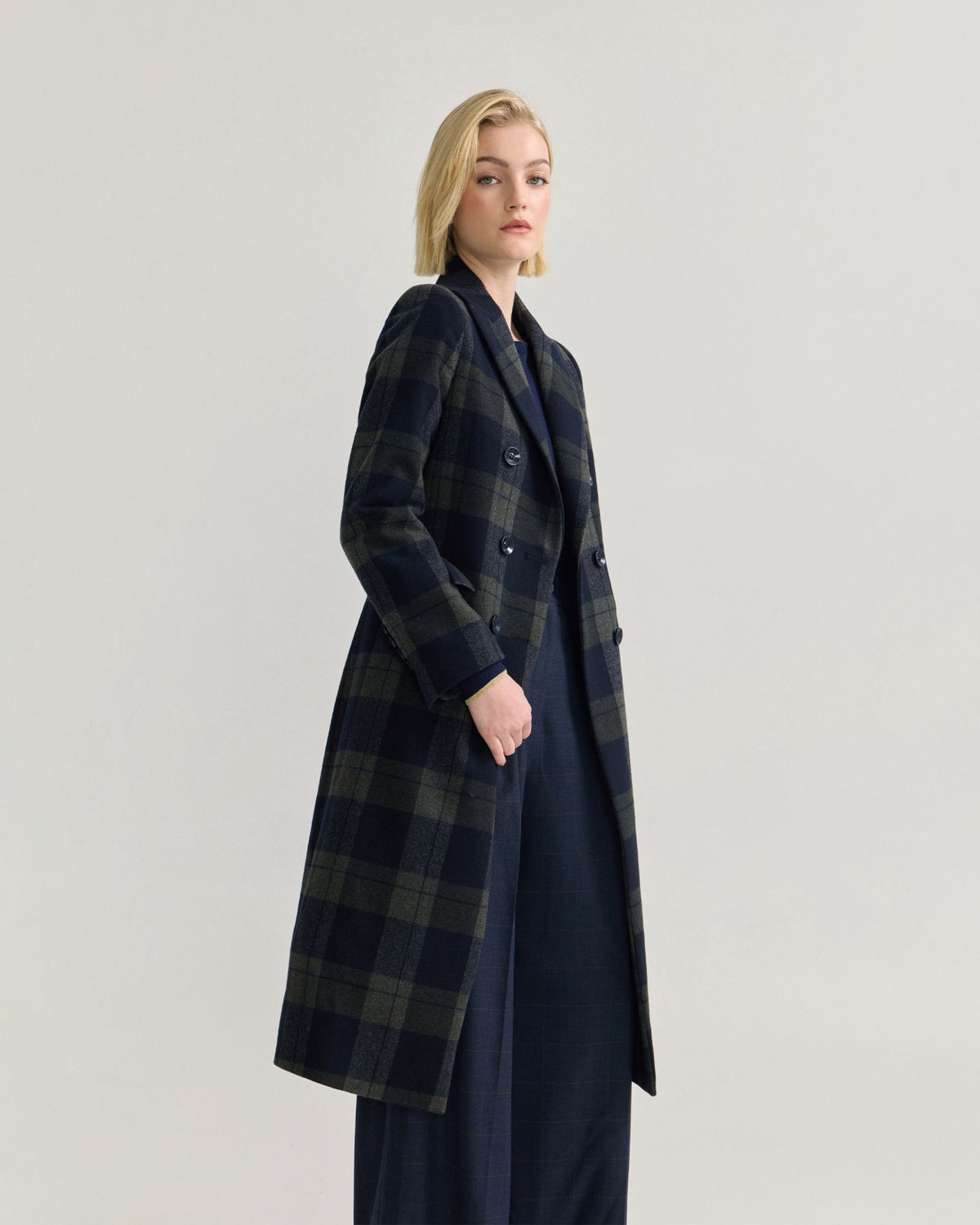 Lily Checked Wool Coat - Available ~ 1-2 weeks WOMENS SUITS JKTS COATS