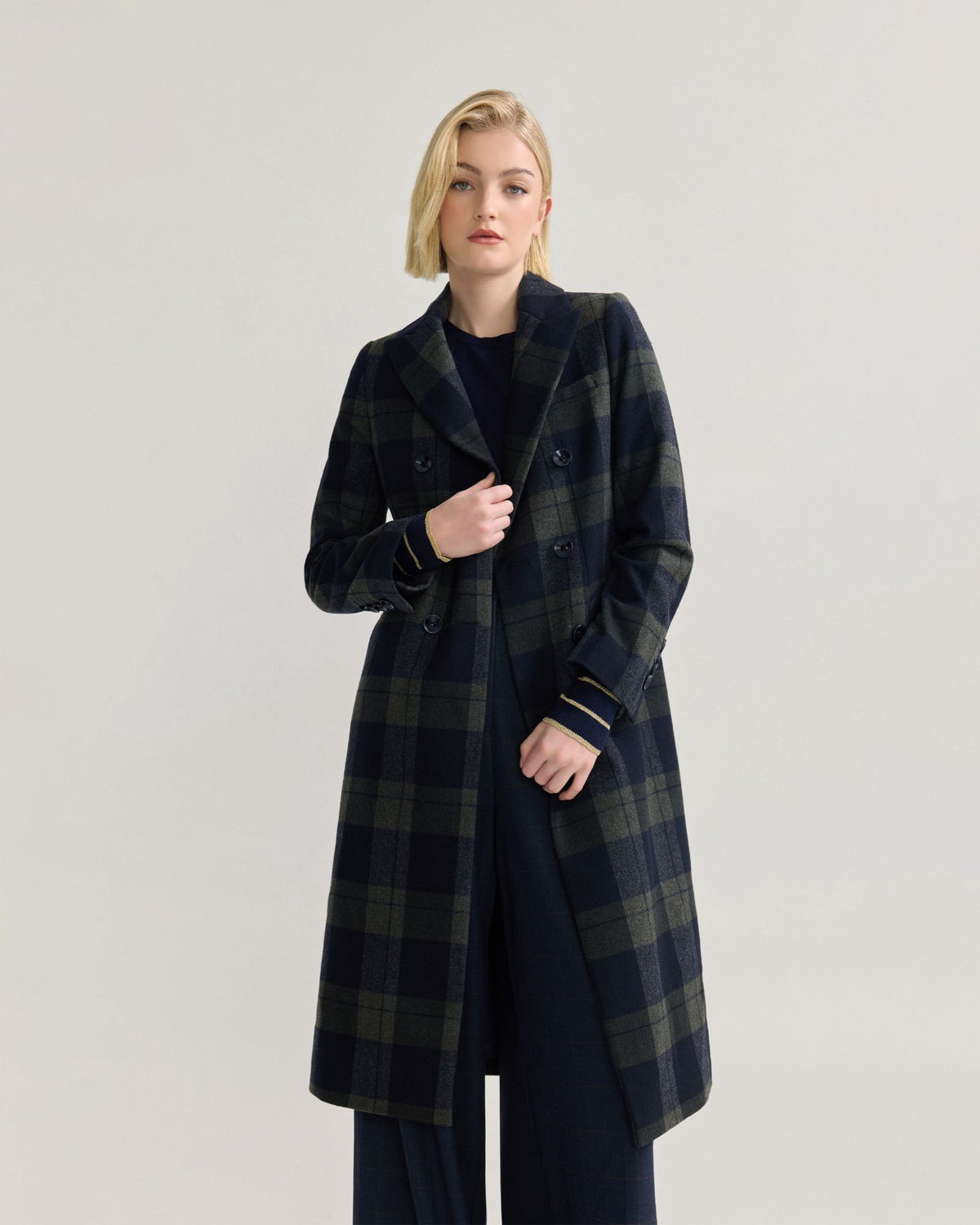 Lily Checked Wool Coat - Available ~ 1-2 weeks WOMENS SUITS JKTS COATS