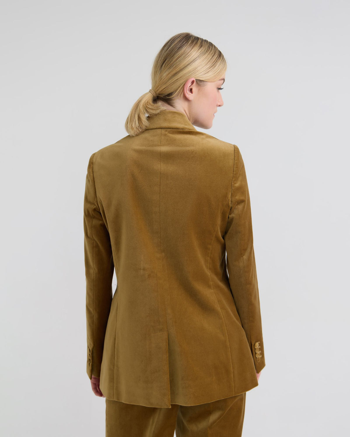 Jenna Double Breasted Stretch Velvet Blazer WOMENS SUITS JKTS COATS