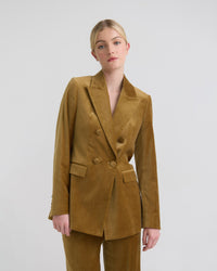 Jenna Double Breasted Stretch Velvet Blazer WOMENS SUITS JKTS COATS