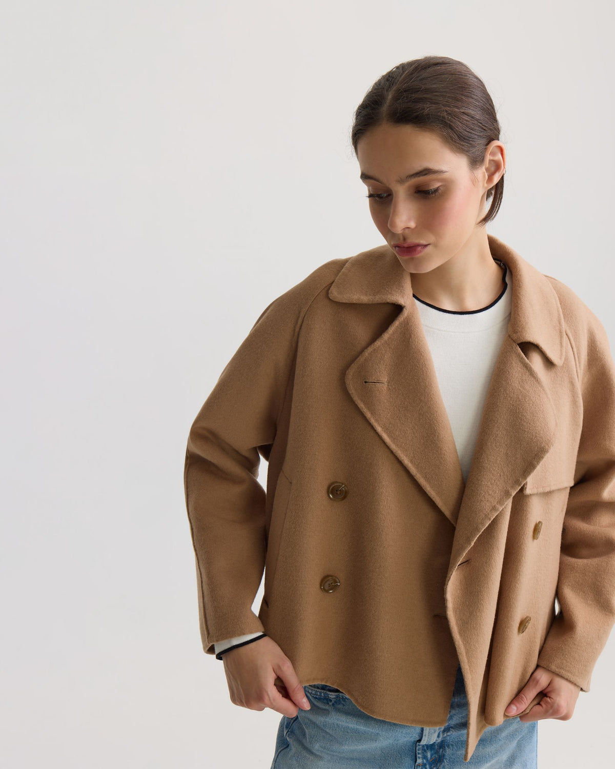 Daisy Wool Crop Trench Jacket WOMENS SUITS JKTS COATS