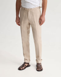 Bryon Herringbone Pant Side Tab/Cuf MENS TROUSERS