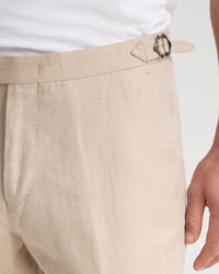 Bryon Herringbone Pant Side Tab/Cuf MENS TROUSERS