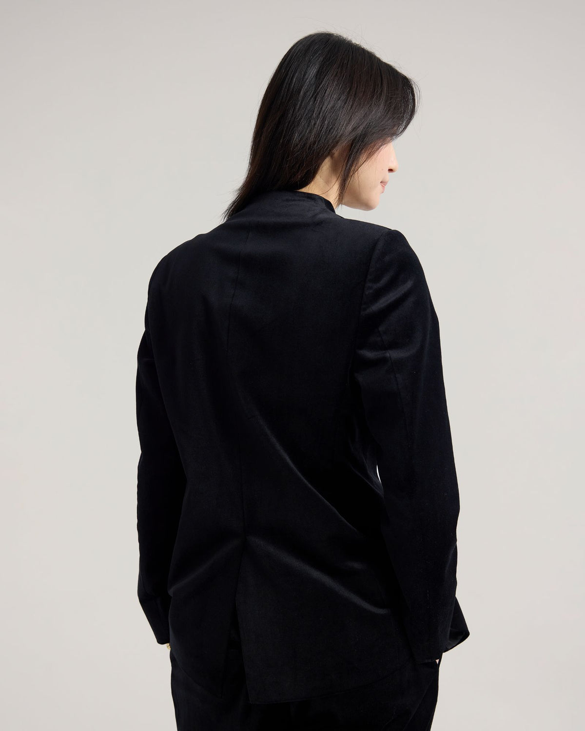 Raffi Velvet Collarless Blazer WOMENS SUITS JKTS COATS