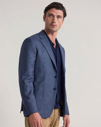 Wordsworth Wool Herringbone Blazer MENS JACKETS AND COATS
