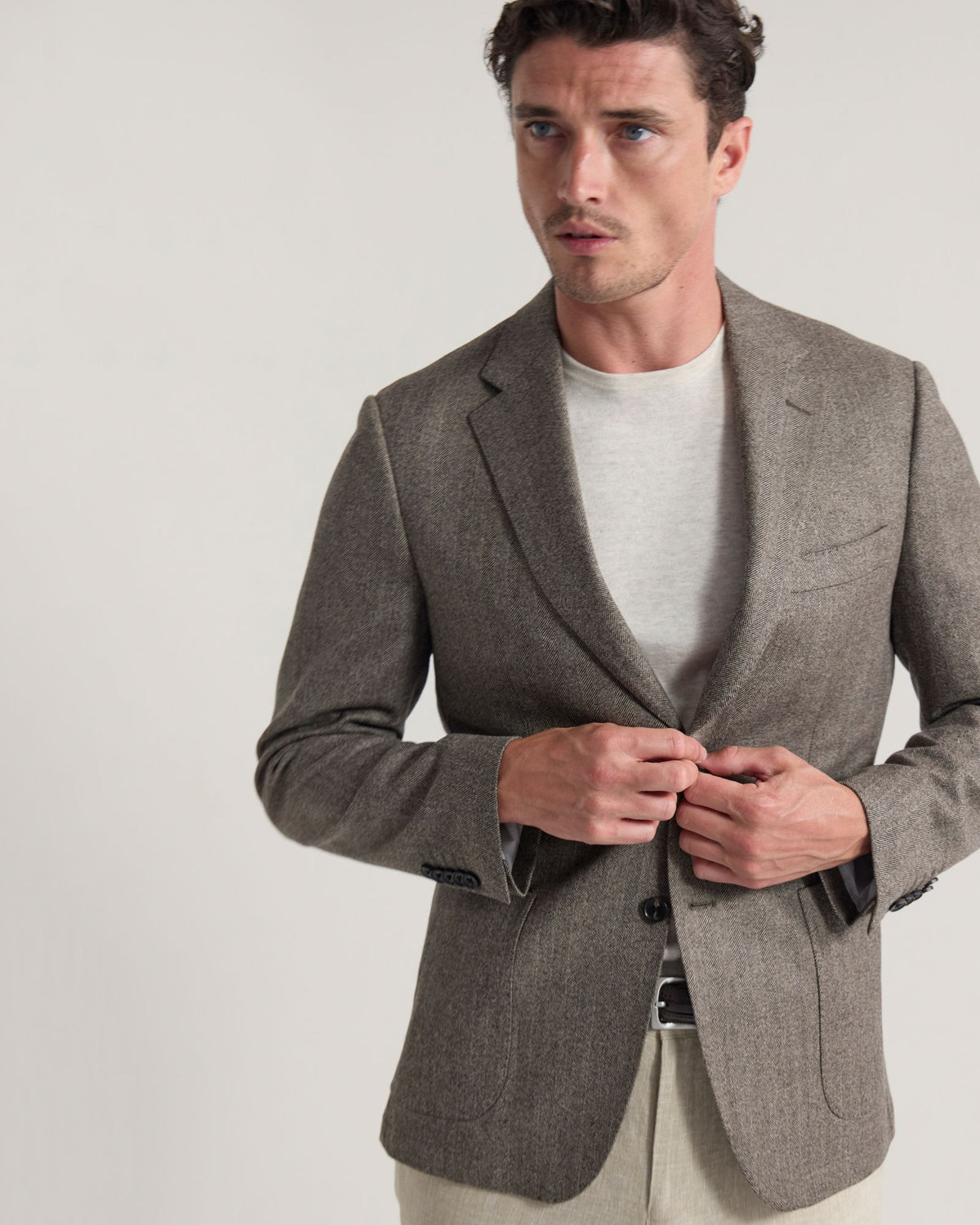 Wordsworth Wool Herringbone Blazer MENS JACKETS AND COATS