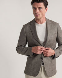 Wordsworth Wool Herringbone Blazer MENS JACKETS AND COATS