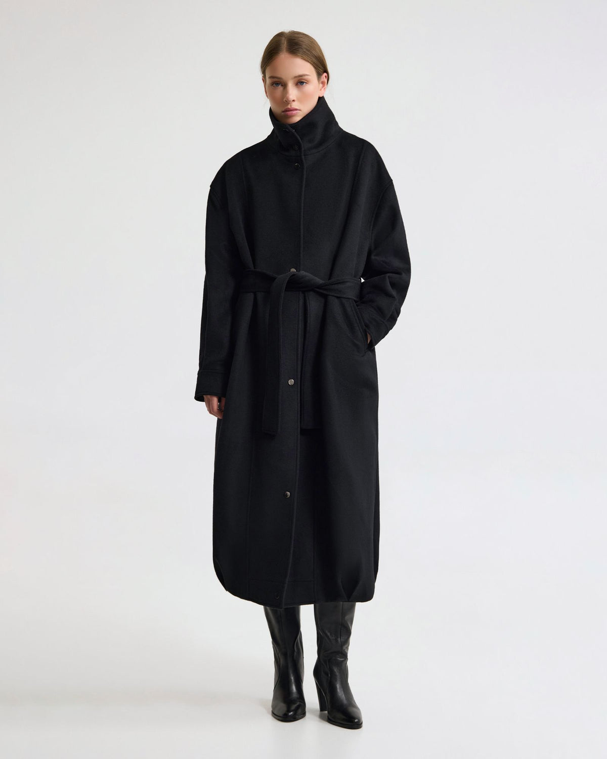 Emily Funnel Collar Wool Blend Coat WOMENS SUITS JKTS COATS