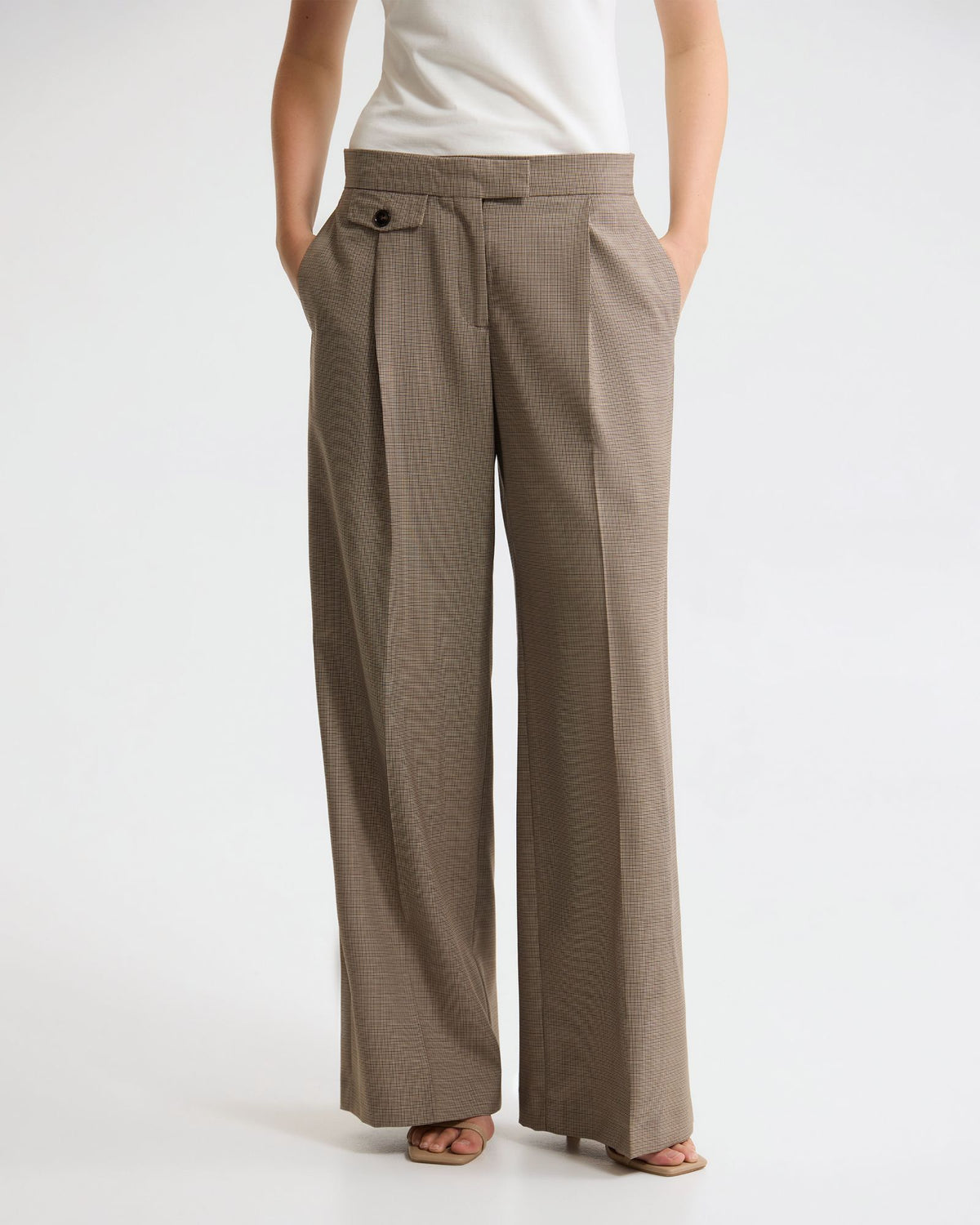 Belle Houndstooth Wool Pant
