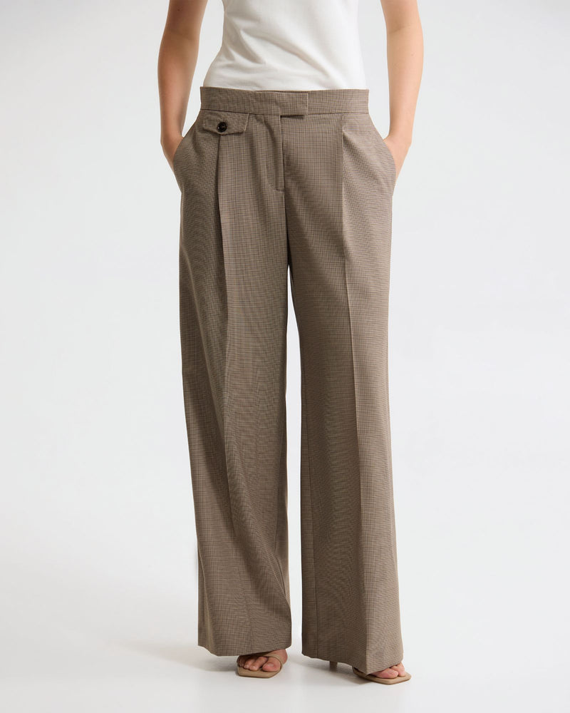 Belle Houndstooth Wool Pant