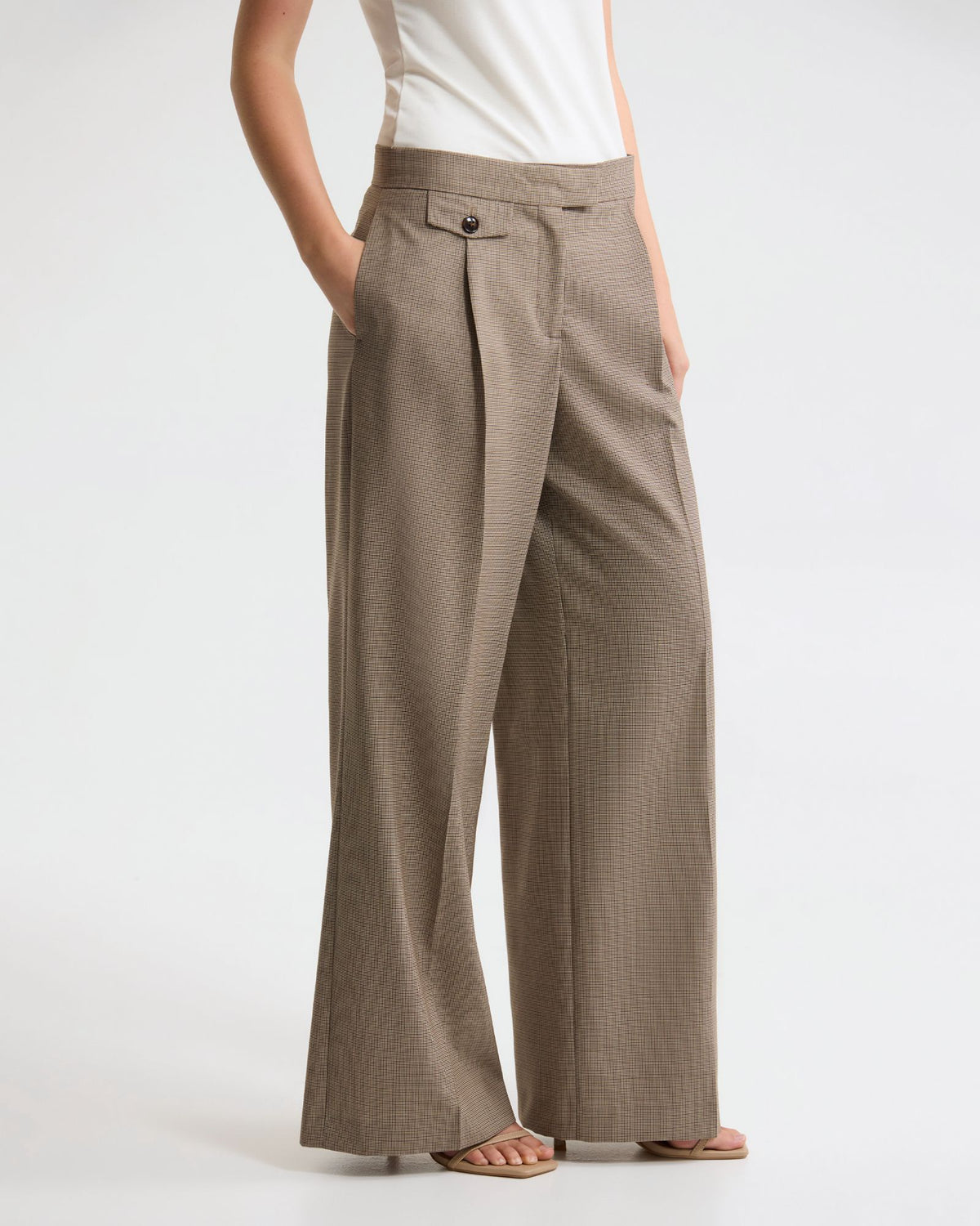 Belle Houndstooth Wool Pant