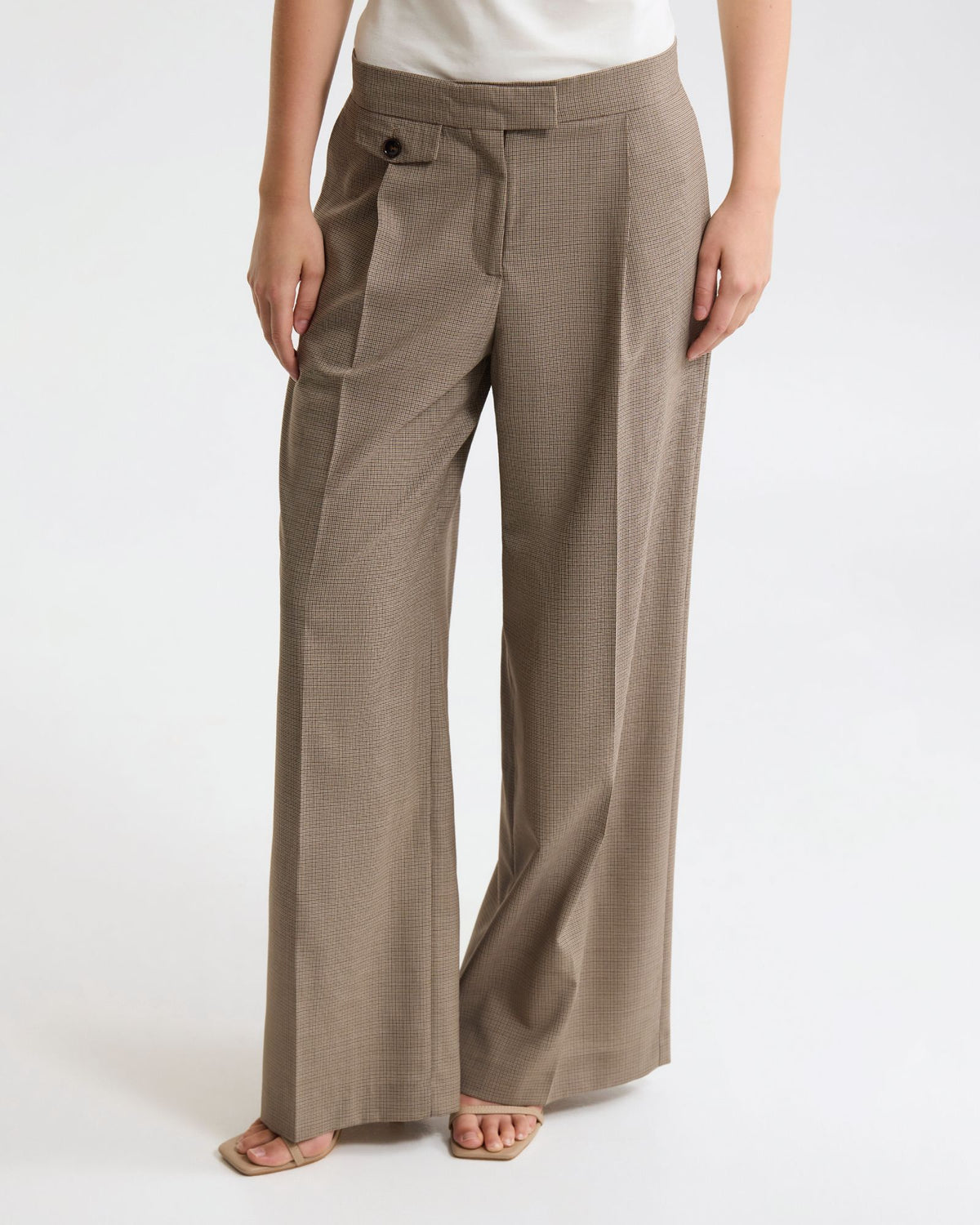 Belle Houndstooth Wool Pant