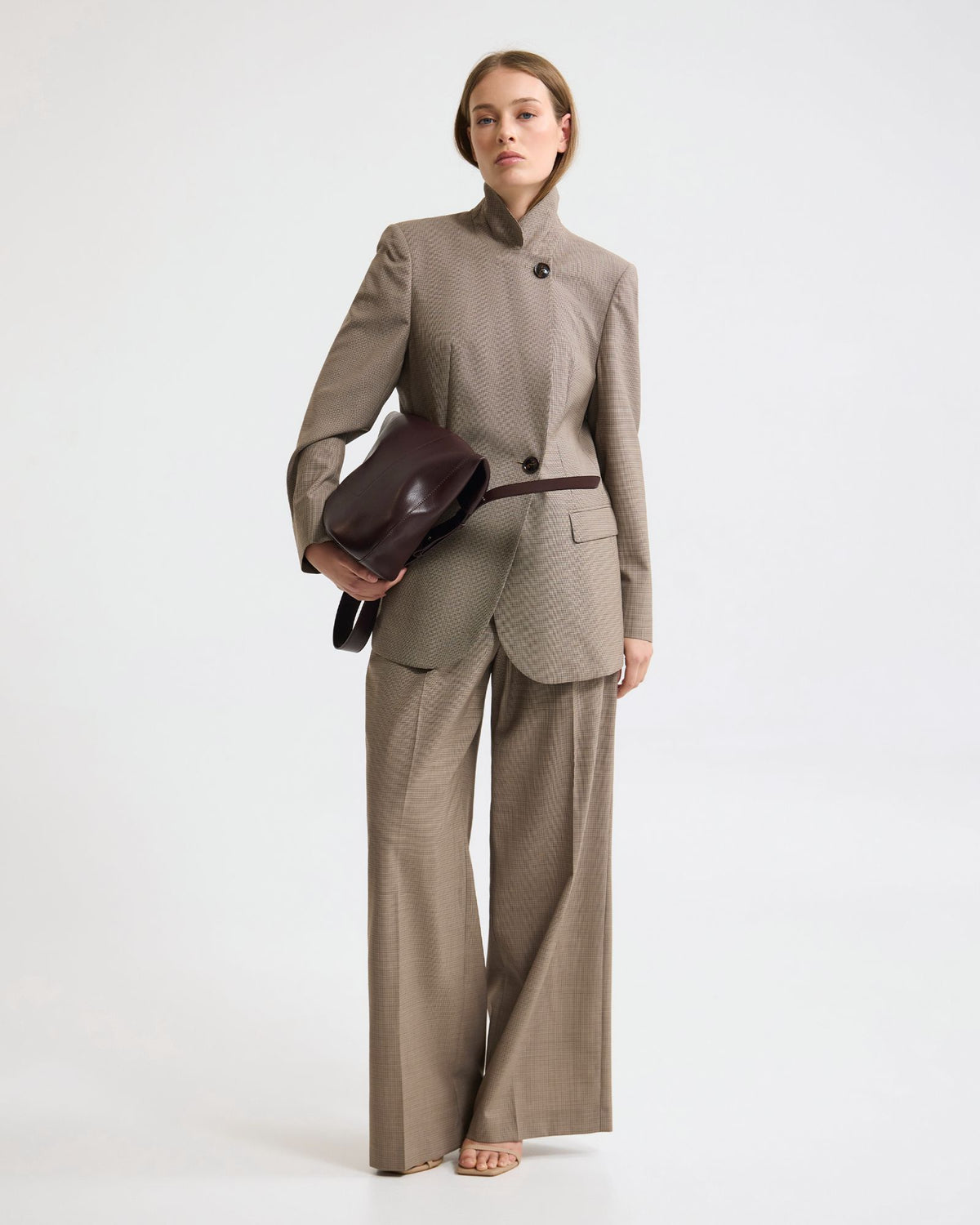 Belle Houndstooth Wool Pant