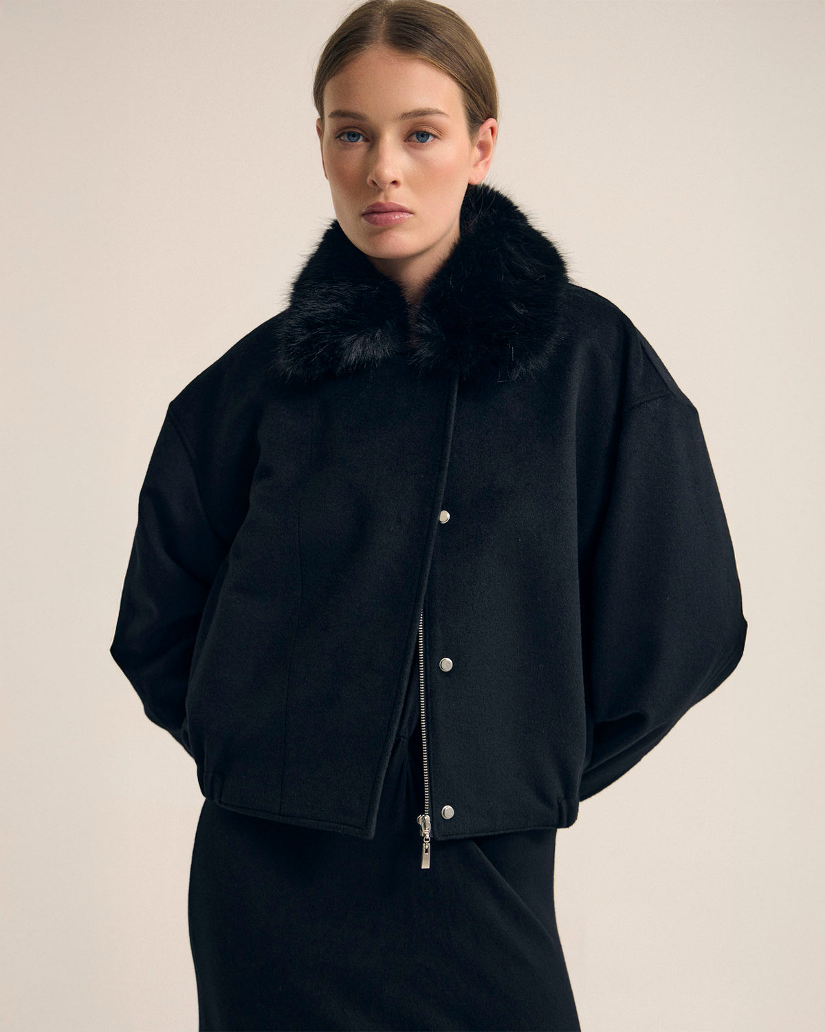 Freja Detatch Faux Fur Trim Jacket