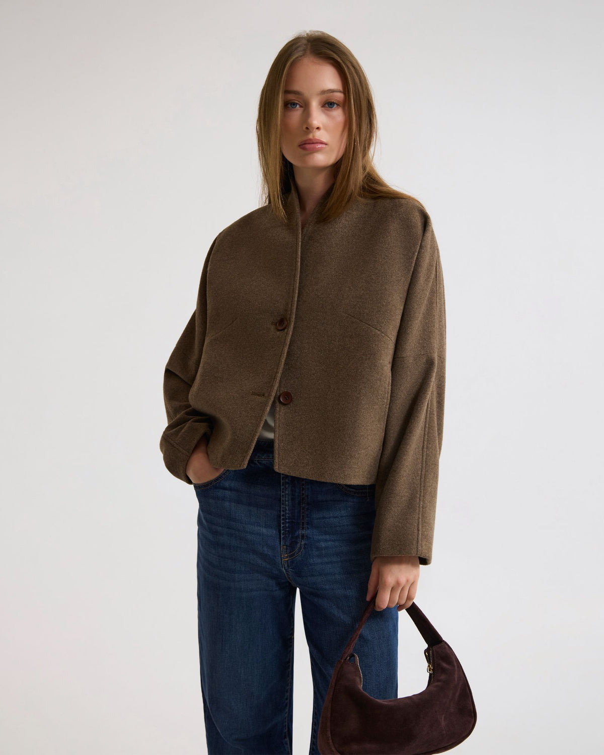 Asher Wool Blend Cocoon Jacket WOMENS KNITWEAR