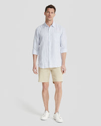 HOLLOWAY PURE LINEN STRIPE SHIRT MENS SHIRTS