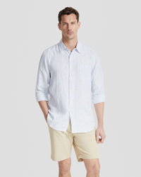 HOLLOWAY PURE LINEN STRIPE SHIRT MENS SHIRTS