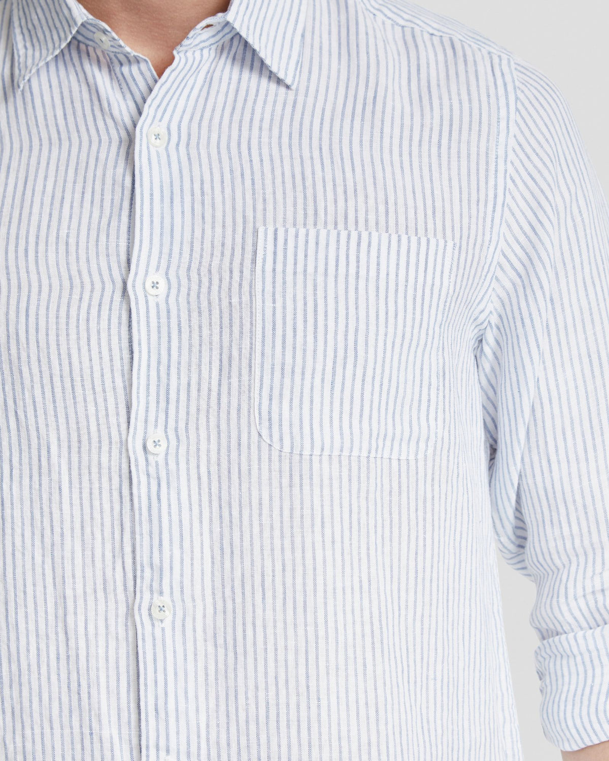 HOLLOWAY PURE LINEN STRIPE SHIRT MENS SHIRTS