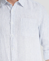 HOLLOWAY PURE LINEN STRIPE SHIRT MENS SHIRTS